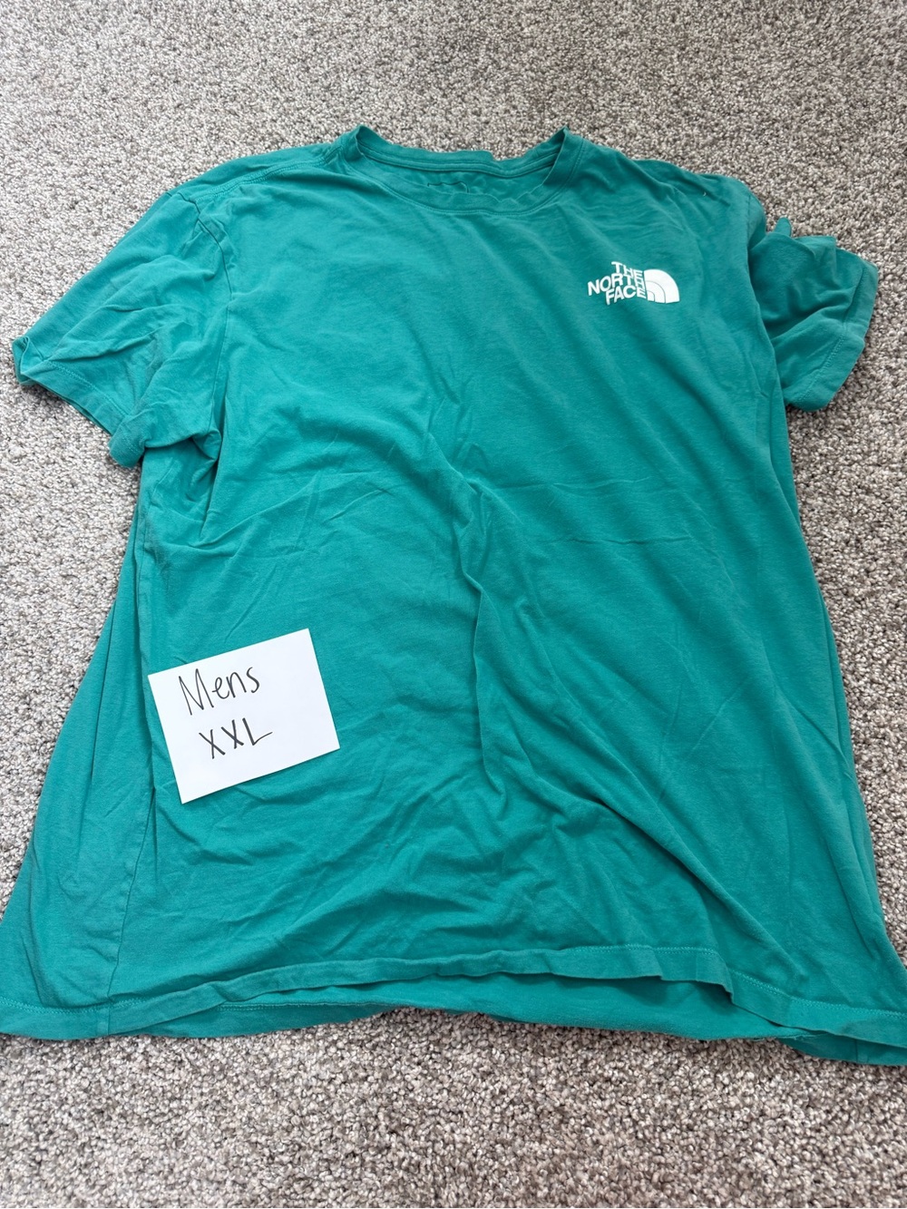 The North Face Teal Short Sleeve Logo Tee for Kids
